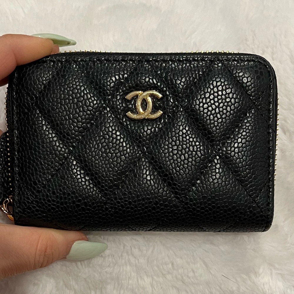 Quilted Black Card Case